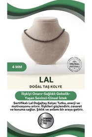 Resim OSMANLI DEĞERLİ TAŞ Sertifikalı Lal Doğaltaş Kolye 