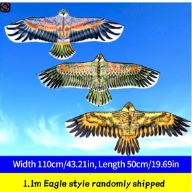 Resim Kuş Deterrenti için Çizgi ile Eagle Kite, Canlı Çok Renkli Tasarım, Açık Hava Eğlencesi, Polyester Malzeme - Bahçe ve Park Dekorasyonu için İdeal, Kuş Deterrent Cihazlar Çoğunlukla Yüksek Uçaklı ve Zeminin Ulaşılması İçin Bir Kabaraya İhtiyacı Vardı, Bu Kite Bu Cihazların Bir Örneğidir 