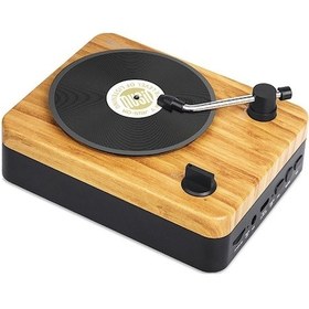 Resim Ko-star Nostaljik Çalar Desenli Taşınabilir Hoparlör - Bt5.3 + Aux + Tf Kart Desteği, 1200mah Pil, Açık Ahşap Rengi 