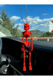 Resim Genel Markalar İskelet Ayna Süsü Kırmızı Araba Süsü 