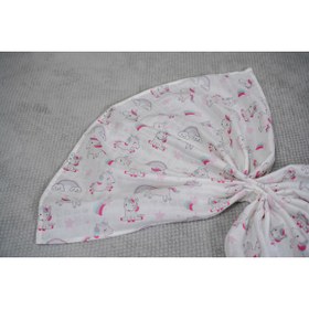 Resim KRN MODA Çok Amaçlı Müslin Örtü, Müslin Bebek Battaniyesi, %100 Pamuk Müslin Bez,80*90 Cm 