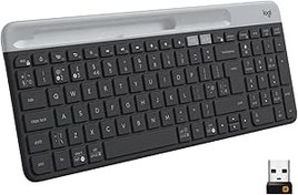 Resim Logitech K580 İnce Çoklu Cihaz Özellikli Kablosuz Klavye, Kompakt Modern, Telefon Tutucu, 24 Ay Pil Ömrü, 10 m Kullanım Mesafesi, Bluetooth Türkçe Q Klavye, Siyah 