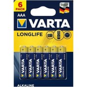 Resim Varta Longlife 6 Lı Ince Aaa 