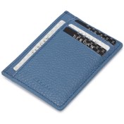 Resim Mavi Deri Unisex Kredi Kartlık - S1KK00001676-I6T 