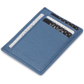 Resim Mavi Deri Unisex Kredi Kartlık - S1KK00001676-I6T 