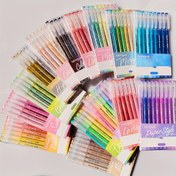 Resim 9 adet/ Kutu Mavi Beyaz Renkli Jel Kalem Seti Hızlı Kuruyan 0.6mm İnce Uç Ergonomik, Not Alma, Doodling, Çizim ve El Yazısı için Uygun, Okul Başlangıcı İçin Temel Kırtasiye Sanat Malzemeleri 