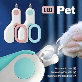 Resim Profesyonel Evcil Hayvan Bakım Seti: Köpek ve Kedi Tırnak Makasları LED Işıkları ile 