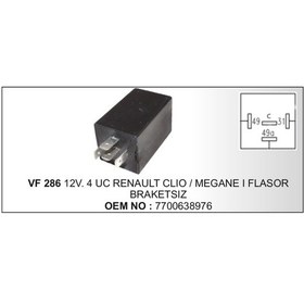 Resim Flasor 12V 4 Uclu Renault R12 Toros (Breketsiz) 504628003 