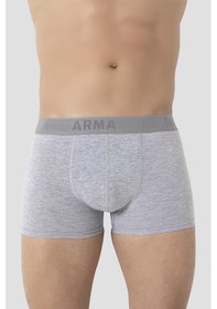 Resim Arma Yıldız Erkek Gri Boxer 10'lu Paket Pamuklu Likralı Yumuşak Ve Esnek Kumaş Gri 