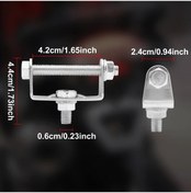 Resim Cloudstore 1 Adet Motosiklet Sis Farı Braketi Alüminyum Alaşım Ayarlanabilir Spot Lamba Tutucu 42mm Gümüş 