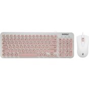 Resim Everest KM-01K Usb Yuvarlak Tuşlu 3D Mouse Combo LC Layout Klavye Mouse Set 
