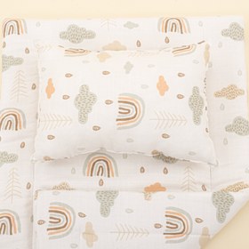 Resim Alt Açma Matı ve Yastık - Yeşil Gökkuşağı 