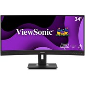 Resim ViewSonic VG3456C 34" UWQHD Ergonomik 100W USB C ve RJ45'li 21:9 Curved Docking Profesyonel Monitör 