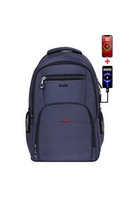 Resim Dada Lacivert Erkek Sırt Çantası Okul İş Günlük Kullanım Usb Aparat Ortopedik Sırt 14 İnç 