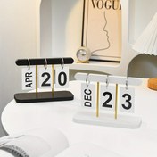 Resim 1/2 adet Nordic Minimalist Yaratıcı Flip Takvim Masa Dekorasyonları Ev Oturma Odası Yemek Masası Kahve Masası Ofis Masa Dekorasyonu 