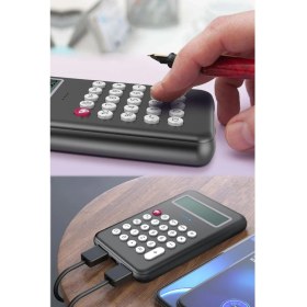 Resim Utelips Hesap Makinesi & Powerbank Sarj Güç Bankası 8000 Mah Akıllı Öğretmenler Ofis Çalışanları Için 