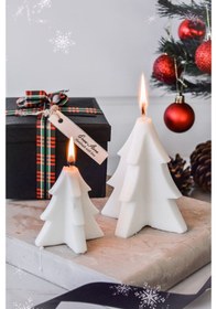 Resim Ersu Store Soya Wax Ikili Dekoratif Tasarım Çam Ağacı Yıl Başı Mu 