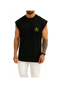 Resim Bahriyeli Collection Oversize Steampunk Octopus Dalgıç Başlığı Cep Ve Sırt Baskılı Atlet Siyah 