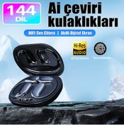 Resim electroawm Gerçek Zamanlı 144 Dilde Çeviri Destekli Akıllı Kablosuz Kulaklık Tercüman Kulaklık 