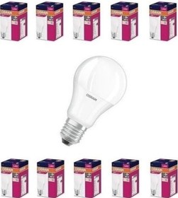 Resim Osram 8.5 Watt Led Ampul 2700k Sarı E27 - 10 Adet - Günışığı Beyaz 
