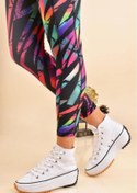 Resim ellaboni Kadın Anne Genç Kız Çocuk Kombin Yüksek Taban Keten Spor Ayakkabı Sneaker 