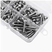 Resim Wezone M4 304 Paslanmaz Çelik İç İkiz Açılı Somun Seti, 6 Farklı Uzunlukta 120 Adet, Şeffaf Kutuyla Organize Edilmiş, Dayanıklı Ve Korozyona Dirençli 