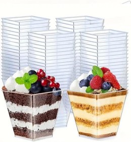 Resim STOREMAX goldwhirl Kübik Prizma Kase Mika Kapaksız Sunum Kabı 20'li 200 CC trendflash 467437 