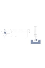 Resim Fett SPRP 1204 S02 D30 D25 L120 Vorgen Parmak Freze Takımı 