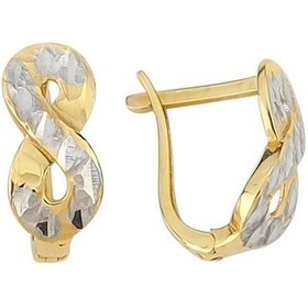 Resim Pirnus Diamond Altın Sonsuzluk Taşlı Küpe Gramı :2,38 