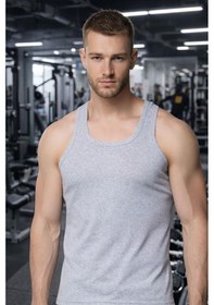 Resim Single Sword Erkek Sporcu Atleti Nefes Alan Hızlı Kuruyan Fitness Koşu Atleti L-gri Çok Renkli 