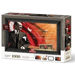 Resim Atatürk ve Anıtkabir Çerçeveli Puzzle 1000 Parça 