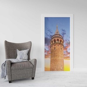 Resim Kapı Giydirme Kapı Sticker Folyosu Galata Kulesi 