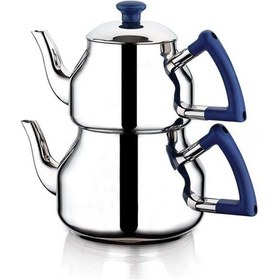 Resim Özkent K-316 Marmaris Mega Boy Sade Çaydanlık Mavi 