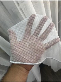 Resim Tül Perde Örme Kumaş Karınca Desen 2 Renk Seçeneği Çok Renkli 