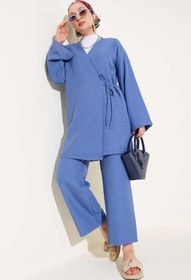 Resim VOLT CLOTHİNG Kadın Yandan Bağlamalı Kimono İkili Takım 