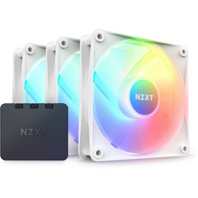 Resim NZXT F120 RGB Core 3x120mm Kontrolcülü Beyaz Kasa Fanı 