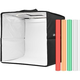 Resim 30cm/11.8ınch Katlanabilir Led Işık Çadırı Taşınabilir Siyah 