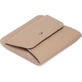 Resim Bej Deri Unisex Kredi Kartlık - S1KK00001581-B56 