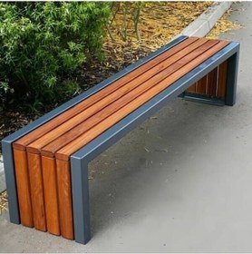 Resim Bahçe İçin Metal Bank Ahşaplı Park Bahçe Bankı Siyah 