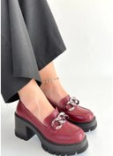 Resim Winar Bordo Rugan Doldu Topuk Ayakkabı Göründüğü Gibi 