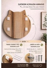 Resim Minimalist Kedi Tırmalama Tahtası, Doğal Ahşap Ve Jüt İp 
