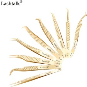 Resim Lashtalk Kirpik Uzatma Cımbızı Makyaj Araçları Paslanmaz Çelik Manyetik Olmayan Pinset Hacim Sahte Kirpikler Malzemeleri 3D Hassas 