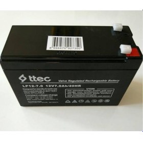 Resim Ttec 12 Volt 7 Amper Bakımsız Kuru Akü 12v 7ah 