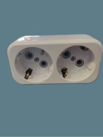 Resim Depa İkili 2li Golyat Topraklı Grup Priz Fiş Priz Beyaz 