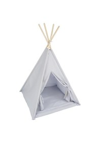 Resim Tommybaby Çocuk Kızılderili Oyun Çadırı Ahşap Direkli Geniş Oyun Çadırı Ve Minderli Ev & Bahçe Oyun Alanı Minderli 001 