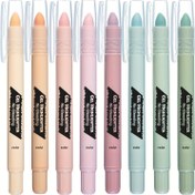 Resim 8 adet Jel Yükseklikçileri - Pastel ve Toprak Tonları, Kanamaz, Kağıt Güvenli, Hızlı Kuruyan, Geniş Uç, Tıkla-Çıkarma Kapak, Günlük Tutma ve Not Defterleri için İdeal, Günlük Tutma Malzemeleri | Pastel Yükseklikçileri | Pürüzsüz Yazma Aracı, Günlük Tutma için Yükseklikçiler 