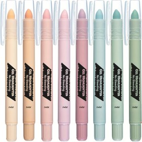 Resim 8 adet Jel Yükseklikçileri - Pastel ve Toprak Tonları, Kanamaz, Kağıt Güvenli, Hızlı Kuruyan, Geniş Uç, Tıkla-Çıkarma Kapak, Günlük Tutma ve Not Defterleri için İdeal, Günlük Tutma Malzemeleri | Pastel Yükseklikçileri | Pürüzsüz Yazma Aracı, Günlük Tutma için Yükseklikçiler 