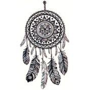 Resim Geçici Dövme Rüya Avcısı Düş Hayal Kapanı Nazar Tüy Su Geçirmez Tattoo 