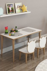 Resim moniev Çocuk Oyun Etkinlik Çalışma Masası Arkalıklı 