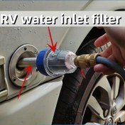 Resim Karavan Su Filtresi, Karavan Taze Su Filtresi, 40 Mikron Ön-filtre, Yıkanabilir, Kamp Dış Mekan Musluk Kir Filtresi, Karavanlar, Tekneler, Mutfaklar, Banyolar için Uygun 
